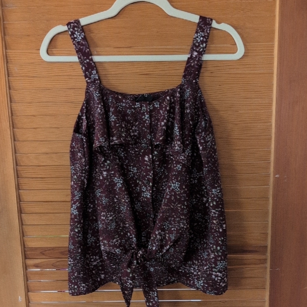 Floral Burgundy Top
